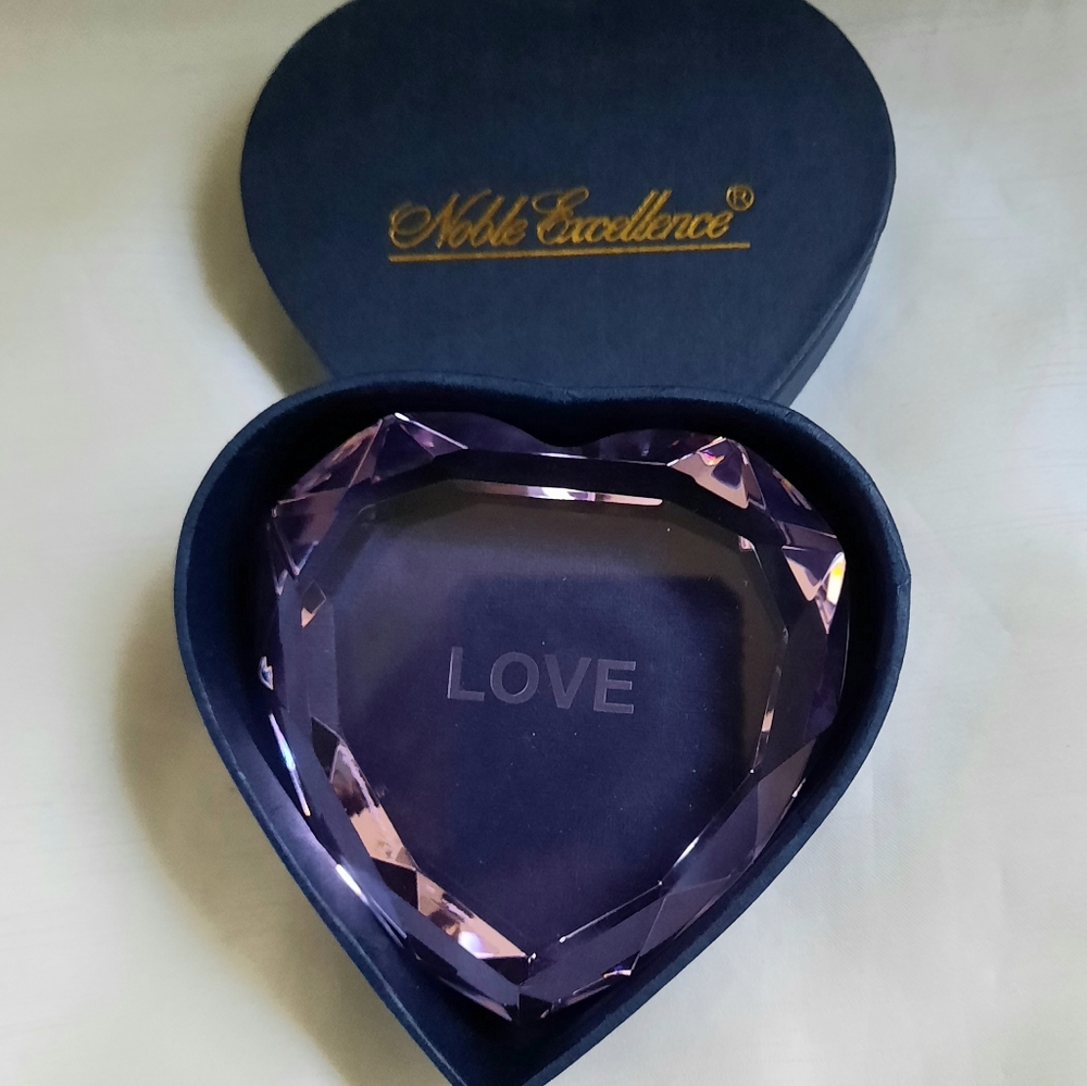 Nobel Excellence, Dillard's Glass Love Paperweight